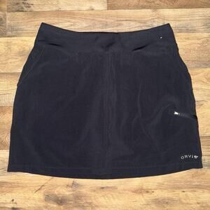 Orvis Skort Women's Size Medium Black Stretch Lined Comfort Fit Casual Skort
